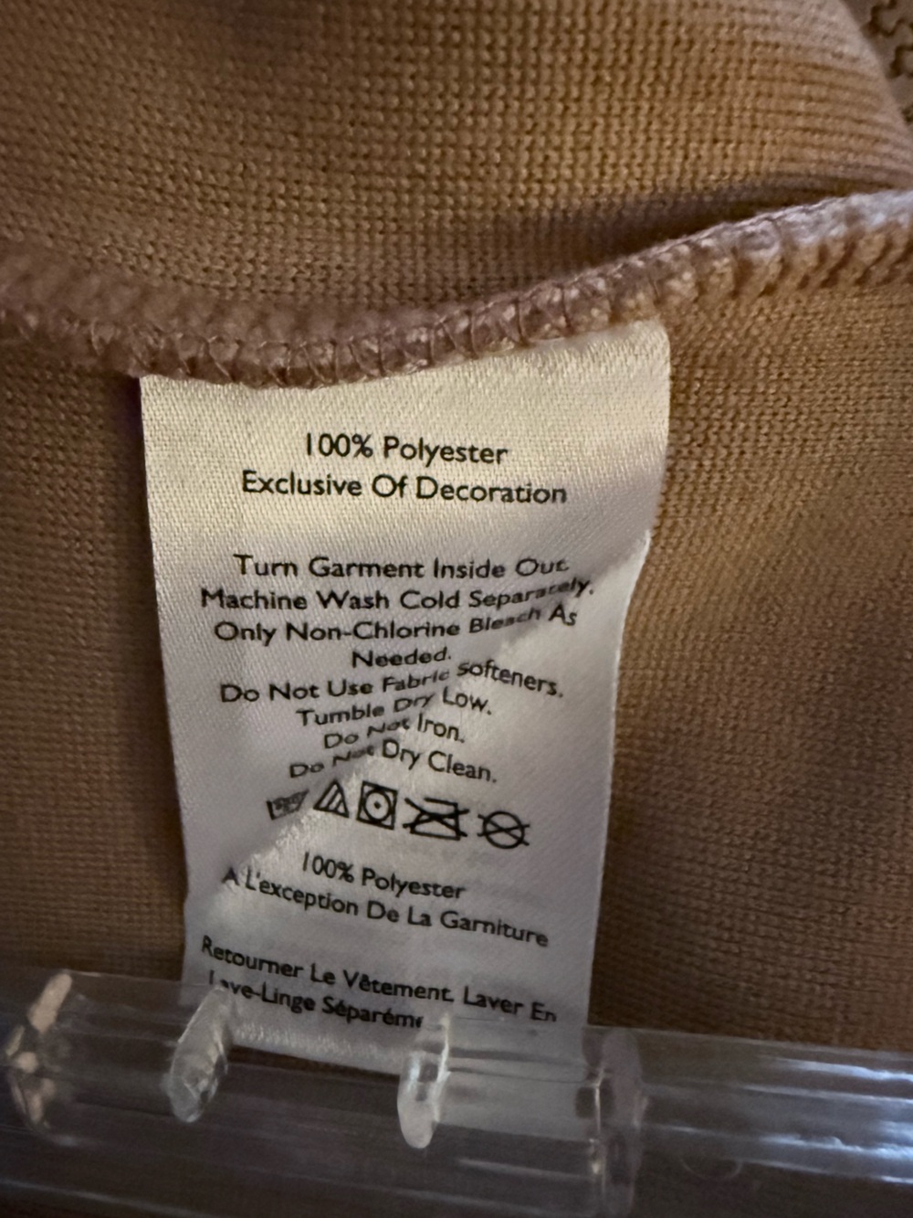 Eddie Bauer Camel Faux Shearling Bomber Jacket size Medium - Picture 11 of 13